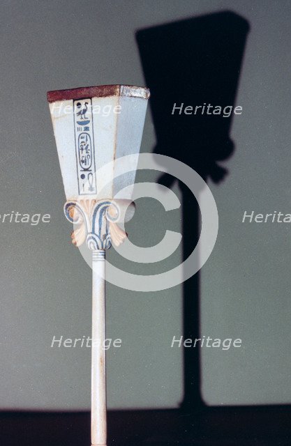 Stylized lotus flower ivory papyrus polisher, 14th century BC. Artist: Unknown