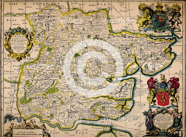 'Map of Essex', 1678. Artists: John Ogilby, William Morgan.