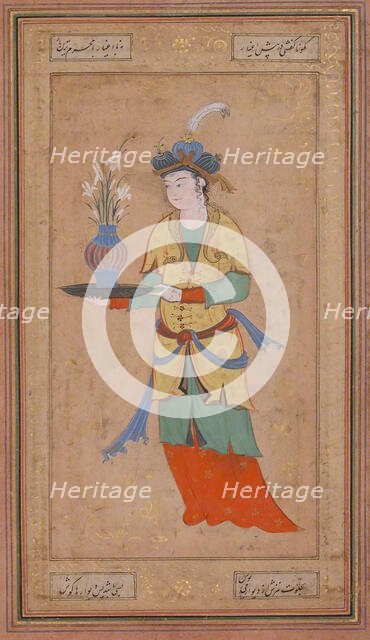 Woman with Vase of Lilies, second half 16th century. Creator: Unknown.