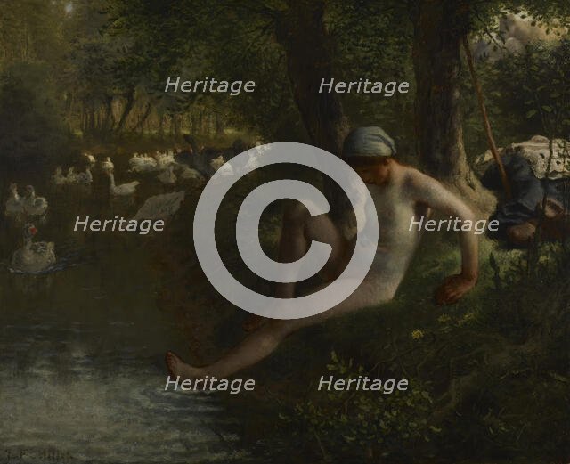 The Goose Girl, c1863. Creator: Jean Francois Millet.