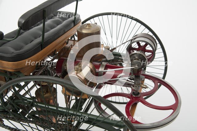 1885 Benz 3 wheeler scale model. Creator: Unknown.