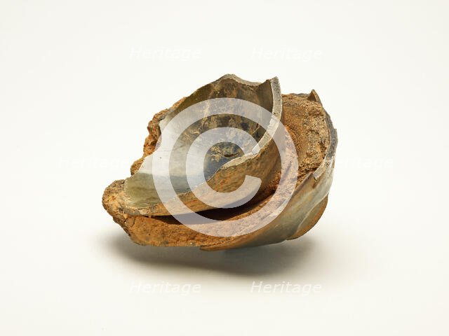 Fragments of Tea Bowls, fused to their saggar, Song dynasty (960-1279), 12th/13th century. Creator: Unknown.