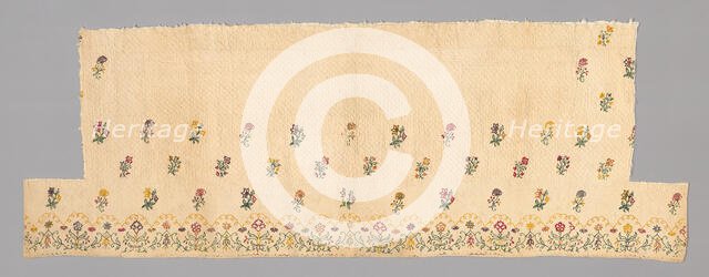 Fragments from a Bedcover made of Petticoat Borders, France, Late 18th century. Creator: Unknown.