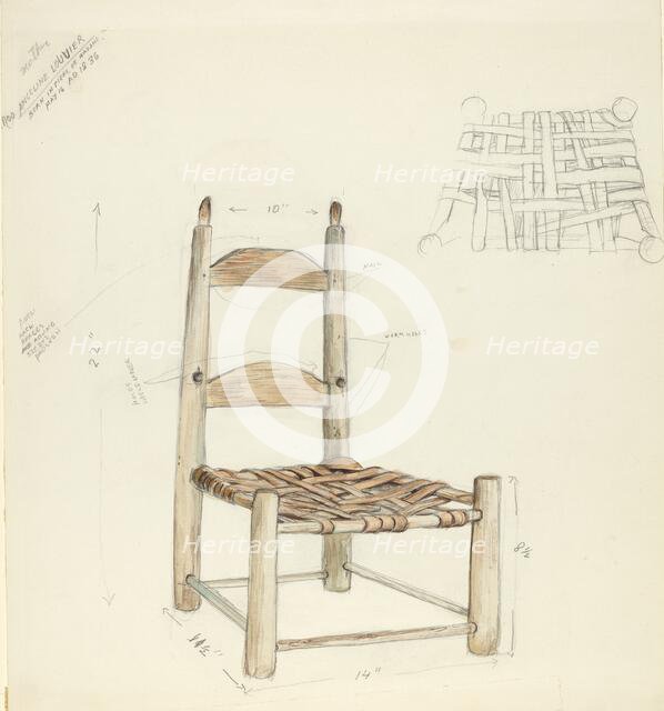 Child's Chair, 1935/1942. Creator: Unknown.