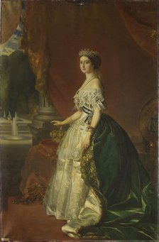 Portrait of Eugénie de Montijo (1826-1920), Empress of the French, 1853. Artist: Winterhalter, Franz Xavier (1805-1873)