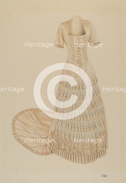 Evening Dress, c. 1938. Creator: Joseph L. Boyd.