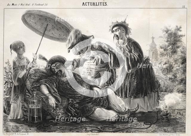 Actualités: --Dites donc! dites donc! celeste Empereur...., 1841. Creator: Clémente Pruche (French, 1831-1870).