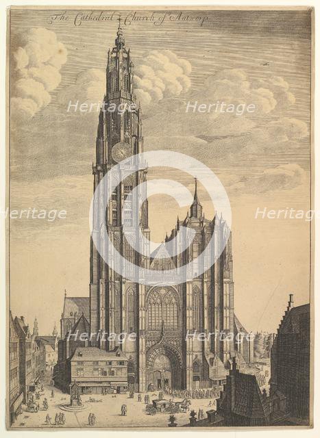 Antwerp Cathedral (Prospectvs Tvrris Ecclesiæ Cathedralis), 1649. Creator: Wenceslaus Hollar.