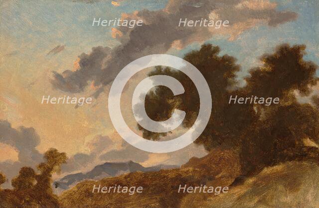 Mountain Landscape at Sunset, c. 1765. Creator: Jean-Honore Fragonard.