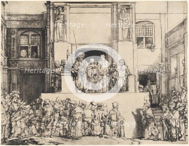 Christ Presented to the People: Oblong Plate, 1655. Creator: Rembrandt Harmensz van Rijn.