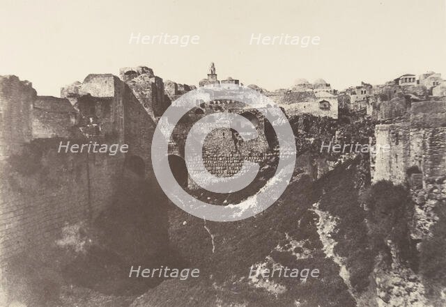 Jérusalem, Enceinte du Temple, Piscine probatique, 1, 1854. Creator: Auguste Salzmann.