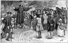 George Whitefield preaching in the open air, (c1750) c1870. Artist: Unknown