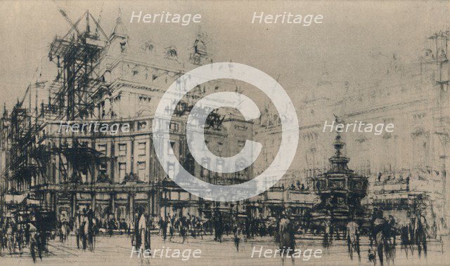 'Piccadilly Circus', 1927. Creator: William Walcot.