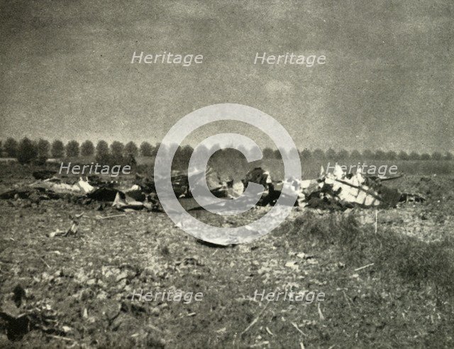 'And Afterwards: The End of a Heinkel in a French Field', 1939-1940, (1941). Creator: Unknown.