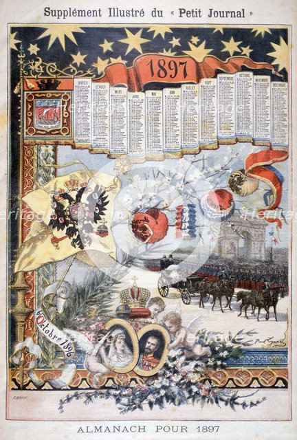 Calendar for 1897.  Creator: F Meaulle.