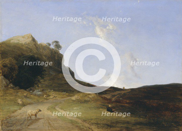 'Moorland landscape', 1840. Artist: Thomas Creswick.