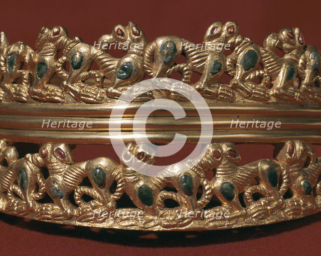 Detail of gold Sarmatian diadem. Artist: Unknown