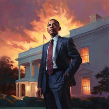 AI IMAGE - Portrait of President Obama, c2009, (2023). Creator: Heritage Images.