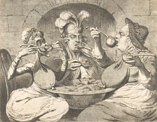 Monstrous Craws at a New Coalition Feast, May 29, 1787., May 29, 1787. Creator: James Gillray.