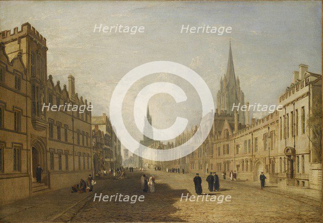 View of the High Street, Oxford, 1809-1810. Artist: JMW Turner.