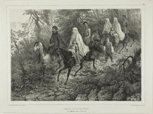 Traveling Tartar Family, Near Yalta, Crimea, August 15, 1837, 1840. Creator: Auguste Raffet.