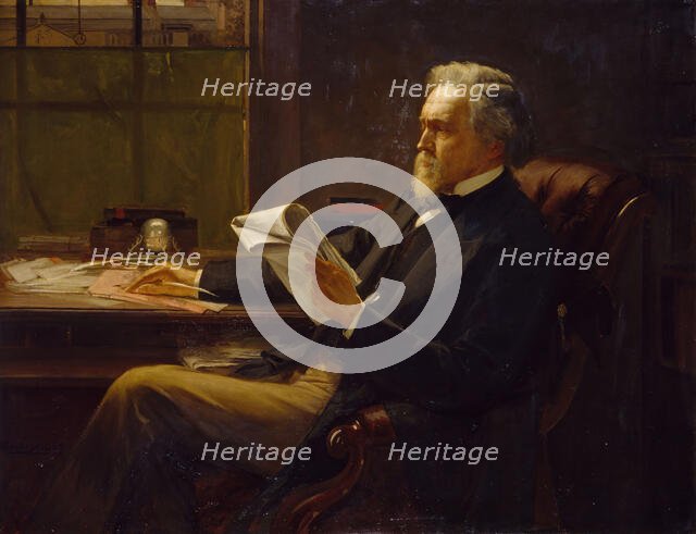 Portrait of George Jacob Holyoake (1817-1906). Creator: William Holyoake.