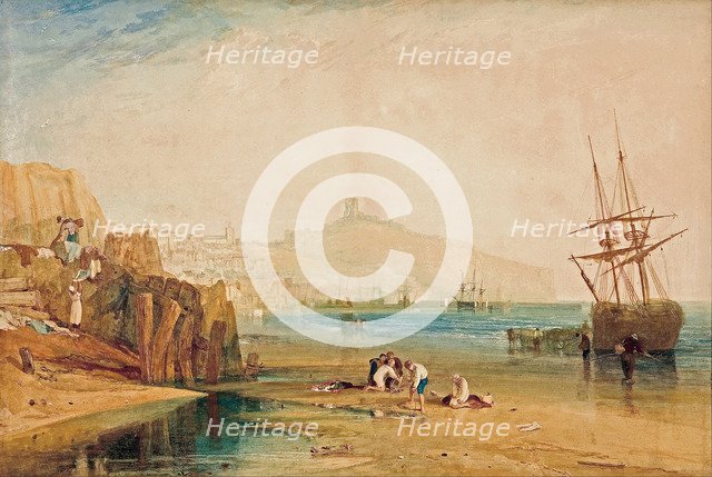 Scarborough, morning, boys catching crabs, c. 1810. Artist: Turner, Joseph Mallord William (1775-1851)
