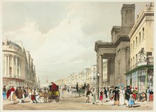 Regent Street Looking Towards the Quadrant, plate eighteen from Original Views of London..., 1842. Creator: Thomas Shotter Boys.