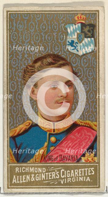 King of Bavaria, from World's Sovereigns series (N34) for Allen & Ginter Cigarettes, 1889., 1889. Creator: Unknown.