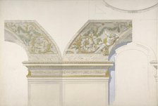 Design for Coving, Hotel de Trevise, 1850-1910. Creators: Jules-Edmond-Charles Lachaise, Eugène-Pierre Gourdet.