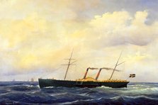 Paddle steamer Chapman, 1840s-1870s. Creator: Carl Julius Emil Olsen.