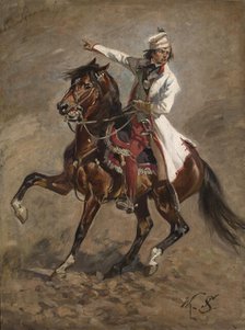 Kosciuszko on Horseback, 1893. Creator: Wojciech Kossak.