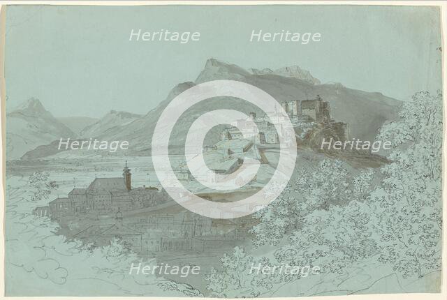 View of Salzburg, 1820s. Creator: Johann Georg von Dillis.