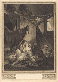 Les Soins tardifs, 1775. Creator: Nicolas Delaunay.