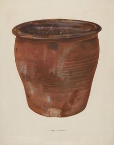 Brown Crock, 1935/1942. Creator: John Tarantino.