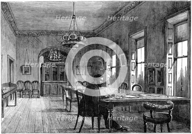 Michael Davitt in the committee room of the Land League, Upper Sackville Street, Dublin, 1891. Creator: Unknown.