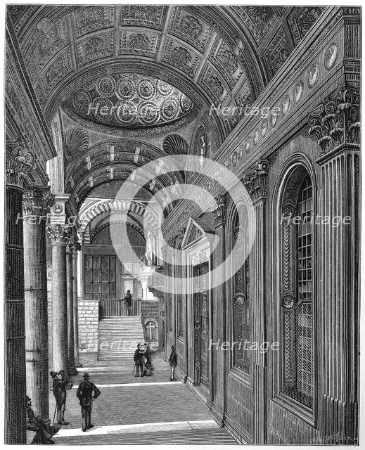Portico of the Pazzi Chapel, Cloister of Santa Croce Basilica, Florence, 1882. Artist: Unknown