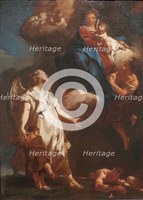 The Virgin Appearing to the Guardian Angel, between c1717 and c1718. Creator: Giovanni Battista Piazzetta.