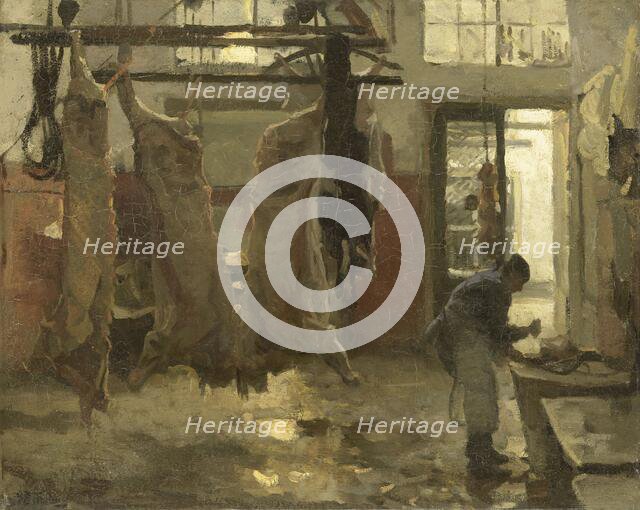 The slaughterhouse, 1880-1900.  Creator: Willem Bastiaan Tholen.