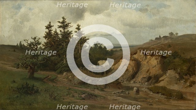 Landscape with a Wooden Bridge, 1858.