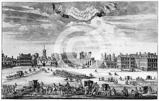 View of Whitehall from St James's Park, 17th-18th century, (1908). Artist: Unknown