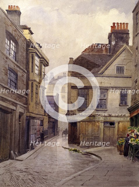 Bartholomew Close, London, 1889. Artist: John Crowther