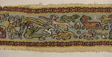Fragment of a tapestry band, Coptic. Artist: Unknown.