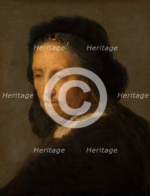 Study of an old woman, ca 1630-1634. Creator: Rembrandt van Rhijn, (School)  .