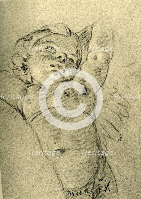 'Hovering Cupid', mid 18th century, (1928). Artist: Giovanni Battista Tiepolo.