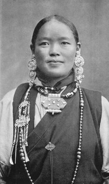 A Bhutia woman, c1910. Artist: Unknown