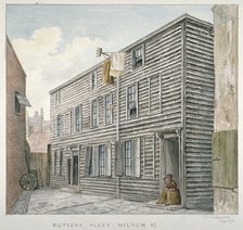 View of Butler's Alley, Milton Street, City of London, 1871. Artist: Charles James Richardson
