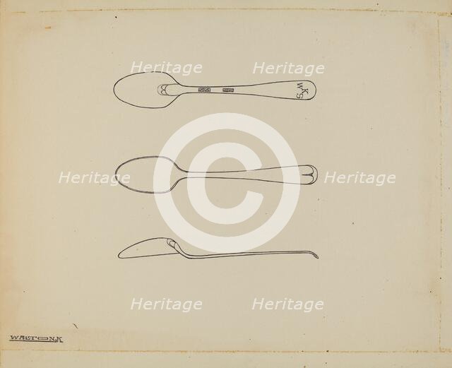 Silver Demi-tasse Spoon, c. 1938. Creator: Kalamian Walton.