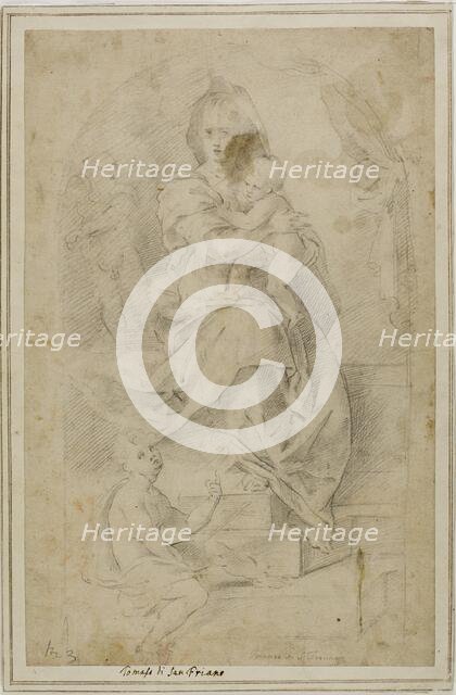 Madonna and Child with the Infant Saint John the Baptist, n.d. Creators: Tommaso Manzuoli, Unknown.