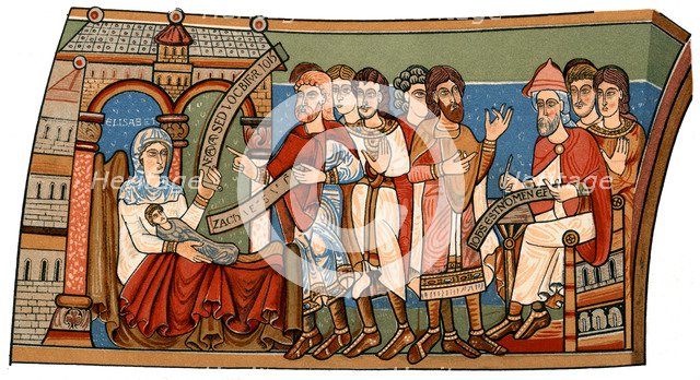 Naming of St John the Baptist, 12th century, (1892). Artist: Unknown